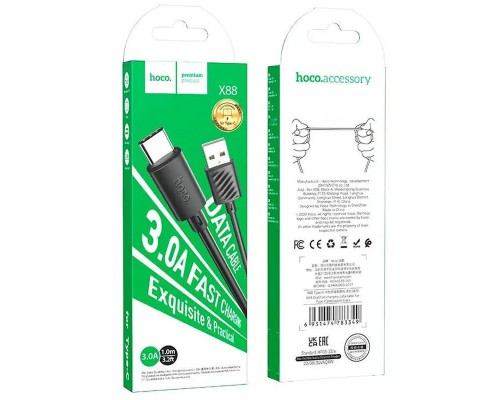 Дата кабель Hoco X88 Gratified USB to Type-C (1m) (00000064558_1)