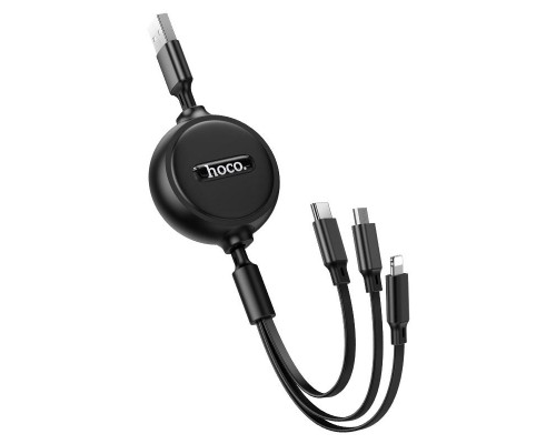 Дата кабель Hoco X75 3in1 Lightning-MicroUSB-Type-C (1m) (00000064562_1)