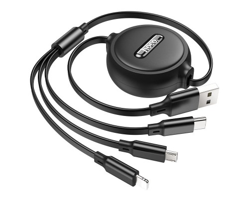 Дата кабель Hoco X75 3in1 Lightning-MicroUSB-Type-C (1m) (00000064562_1)