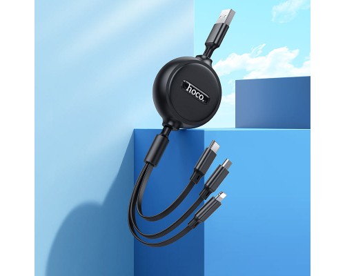 Дата кабель Hoco X75 3in1 Lightning-MicroUSB-Type-C (1m) (00000064562_1)