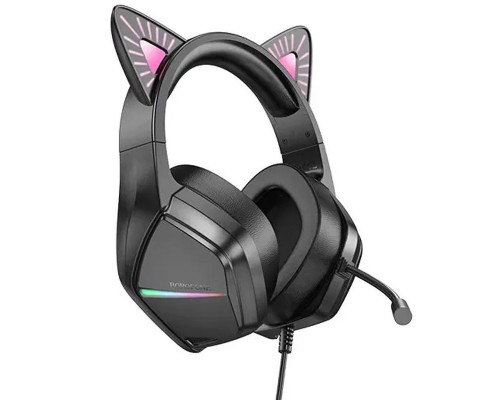 Накладные наушники BOROFONE BO106 Cute cat (USB+3.5mm/2m) (00000067805_2)