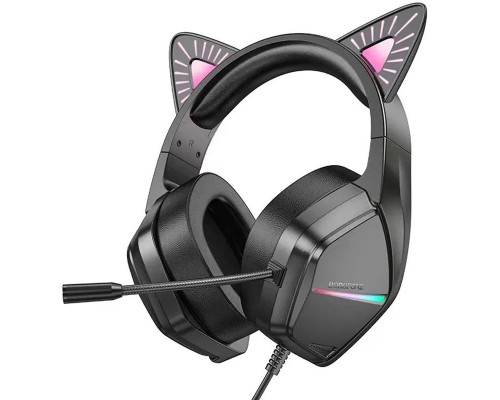 Накладные наушники BOROFONE BO106 Cute cat (USB+3.5mm/2m) (00000067805_2)