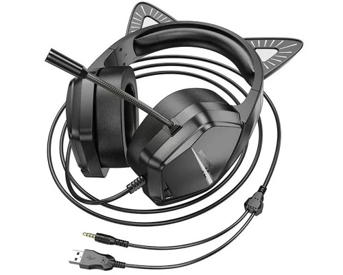 Накладные наушники BOROFONE BO106 Cute cat (USB+3.5mm/2m) (00000067805_2)
