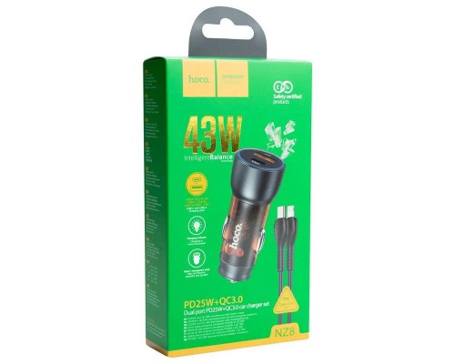 АЗУ Hoco NZ8 PD43W + QC3.0 + Type-C to Lightning (00000062731_1)