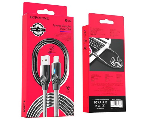 Дата кабель Borofone BU12 Synergy USB to Lightning (1.2m) (00000055364_1)