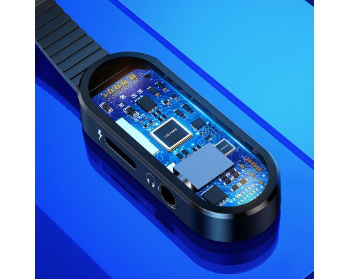 Переходник Usams US-SJ358 AU10 Lightning to 3.5mm + Lightning, LED light (00000042614_1)