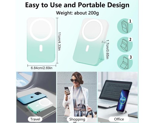 Портативное ЗУ Power Bank JJT-A27-1 Gradient PD20W+QC 22.5W с БЗУ 10000 mAh (00000069061_1)
