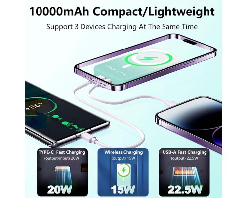 Портативное ЗУ Power Bank JJT-A27-1 Gradient PD20W+QC 22.5W с БЗУ 10000 mAh (00000069061_1)