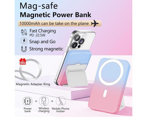 Портативное ЗУ Power Bank JJT-A27-1 Gradient PD20W+QC 22.5W с БЗУ 10000 mAh (00000069061_2)