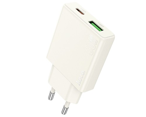 СЗУ Hoco N45 Biscuit PD30W+QC3.0 + Type-C to Lightning (00000071065_1)
