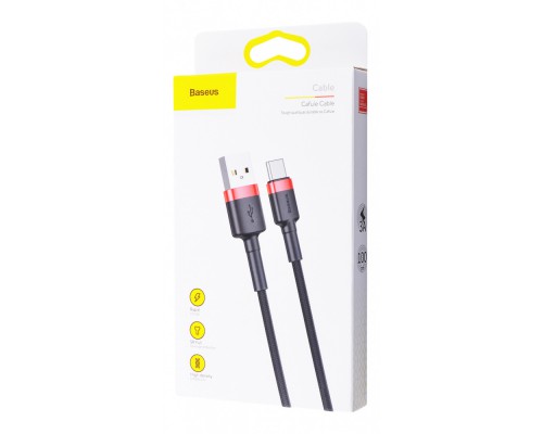 Дата кабель Baseus Cafule Type-C Cable 3A (1m) (CATKLF) (00000031871_3)