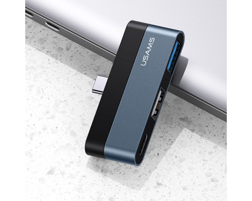 Переходник HUB Usams US-SJ490 Type-C Mini Hub (2USB port + Type-C) (00000049254_1)