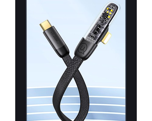 Дата кабель USAMS US-SJ586 Type-C to Lightning PD 20W Right-angle (2m) (00000062632_1)
