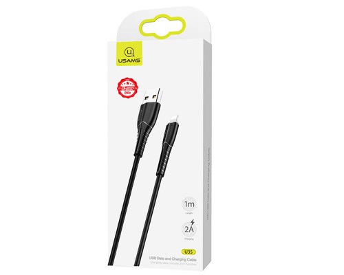 Дата кабель Usams US-SJ364 U35 USB to Lightning 2A (1m) (00000051915_2)
