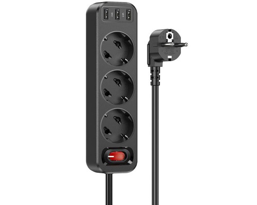 Удлинитель Hoco NS2 (3USB/3xSocket) (00000062806_1)