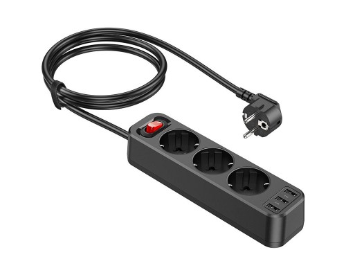 Удлинитель Hoco NS2 (3USB/3xSocket) (00000062806_1)