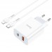 СЗУ HOCO C97A PD20W+QC3.0 (1USB/1Type-C/3A) + Type-C to Lightning (00000062808_1)