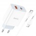 СЗУ HOCO C97A PD20W+QC3.0 (1USB/1Type-C/3A) + Type-C to Lightning (00000062808_1)