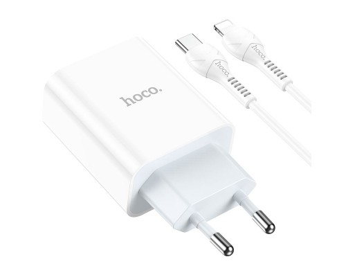 СЗУ HOCO C97A PD20W+QC3.0 (1USB/1Type-C/3A) + Type-C to Lightning (00000062808_1)