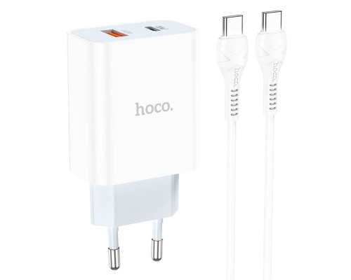 СЗУ HOCO C97A PD20W+QC3.0 (1USB/1Type-C/3A) + Type-C to Type-C (00000062809_1)