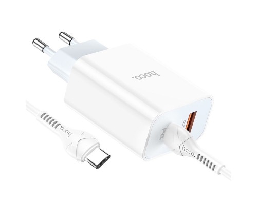 СЗУ HOCO C97A PD20W+QC3.0 (1USB/1Type-C/3A) + Type-C to Type-C (00000062809_1)