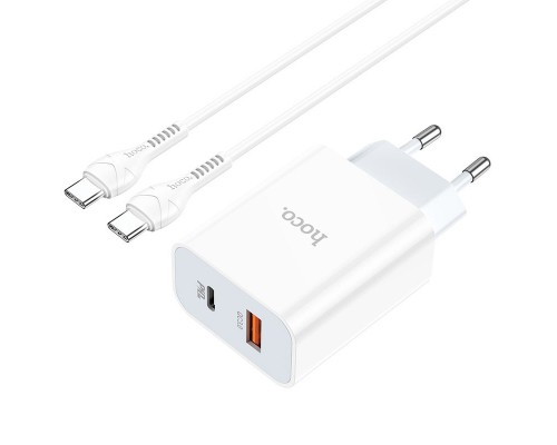 СЗУ HOCO C97A PD20W+QC3.0 (1USB/1Type-C/3A) + Type-C to Type-C (00000062809_1)