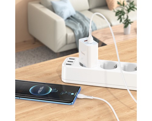 СЗУ HOCO C97A PD20W+QC3.0 (1USB/1Type-C/3A) + Type-C to Type-C (00000062809_1)