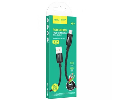 Дата кабель Hoco X89 Wind USB to MicroUSB (1m) (00000062812_1)