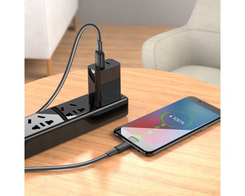 Дата кабель Hoco X69 Jaeger USB to MicroUSB (1m) (00000062814_1)