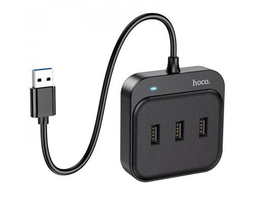 Переходник HUB Hoco HB31 Easy 4-in-1 (USB to USB3.0*4) (L=0.2m) (00000062815_1)