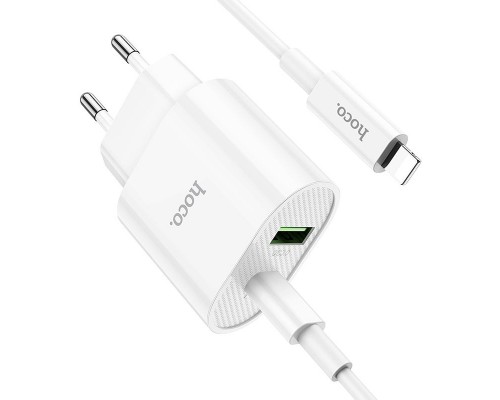 СЗУ HOCO C95A PD 20W+QC3.0 (1USB/Type-C/3A) + Type-C to Lightning (00000062817_1)