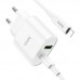 СЗУ HOCO C95A PD 20W+QC3.0 (1USB/Type-C/3A) + Type-C to Lightning (00000062817_1)