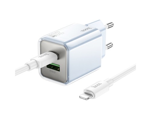 СЗУ Hoco N46 Glorious PD20W+QC3.0 (1USB-A/1C) + Type-C to Lightning (00000073952_2)