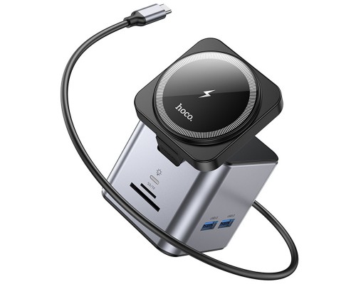Переходник HUB Hoco HB49 Effortless 9in1 100W с БЗУ (00000074177_1)