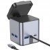 Переходник HUB Hoco HB49 Effortless 9in1 100W с БЗУ (00000074177_1)