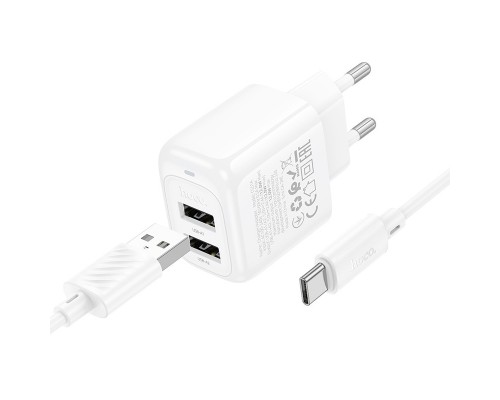 СЗУ Hoco CS51A Surplus (2USB-A) + Type-C (00000074180_1)