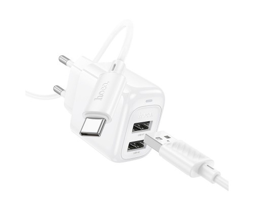 СЗУ Hoco CS51A Surplus (2USB-A) + Type-C (00000074180_1)