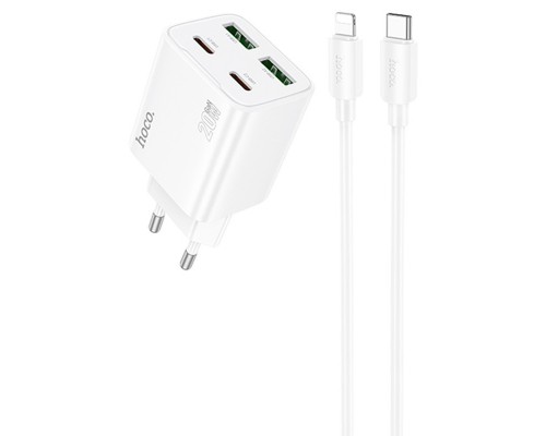 СЗУ Hoco N55 Fundador PD20W four-port (2USB-A/2C) + Type-C to Lightning (00000074138_2)