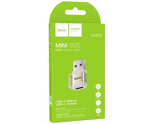 Переходник Hoco UA31D OTG USB male to Type-C female USB2.0 (00000073871_2)
