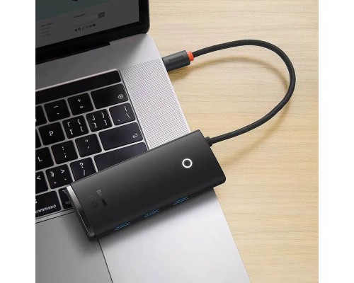 Переходник HUB Baseus Lite Series 5in1 (Type-C to HDMI + 3xUSB 3.0 + PD) (WKQX04) (00000063016_1)