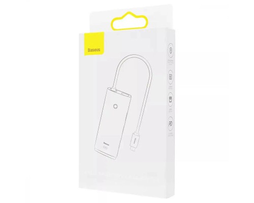 Переходник HUB Baseus Lite Series 5in1 (Type-C to HDMI + 3xUSB 3.0 + PD) (WKQX04) (00000063016_1)