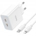 СЗУ Hoco C108A PD 35W (2 Type-C) + Type-C to Lightning (00000064602_1)