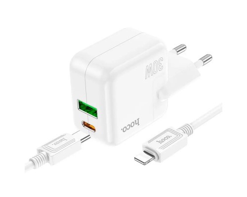 СЗУ Hoco C111A PD 30W+QC3.0 Type-C to Lightning (00000064607_1)