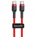 Дата кабель Baseus Cafule Type-C to Type-C Cable PD 2.0 60W (2m) (CATKLF-H) (00000031875_2)