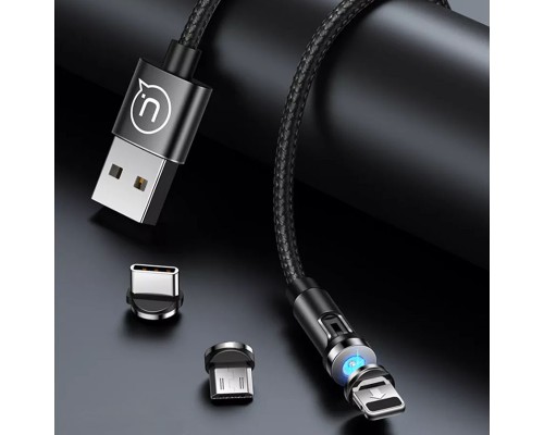 Дата кабель USAMS US-SJ472 U59 Lightning Rotatable Magnetic (1m) (00000051944_2)