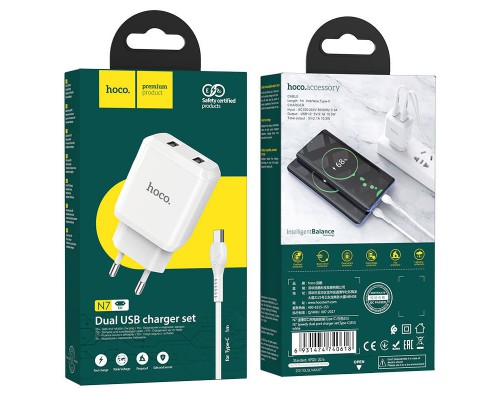 СЗУ HOCO N7 (2USB/2,1A) + USB - Type-C (00000049074_2)