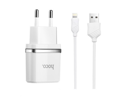 СЗУ Hoco C11 Charger + Cable (Lightning) 1.0A 1USB (00000031018_1)