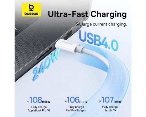 Дата кабель Baseus Superior Series 2 USB4 Full-Function Type-C to Type-C 240W (1m) (P10365200211) (00000070591_1)