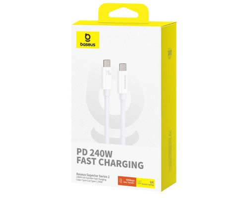 Дата кабель Baseus Superior Series 2 USB4 Full-Function Type-C to Type-C 240W (1m) (P10365200211) (00000070591_1)