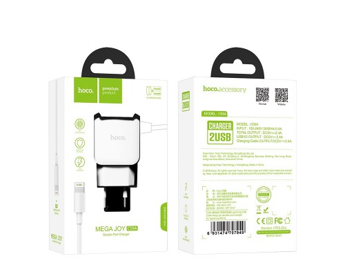 СЗУ Hoco C59A (2USB/2.4A) +lightning (00000039222_1)